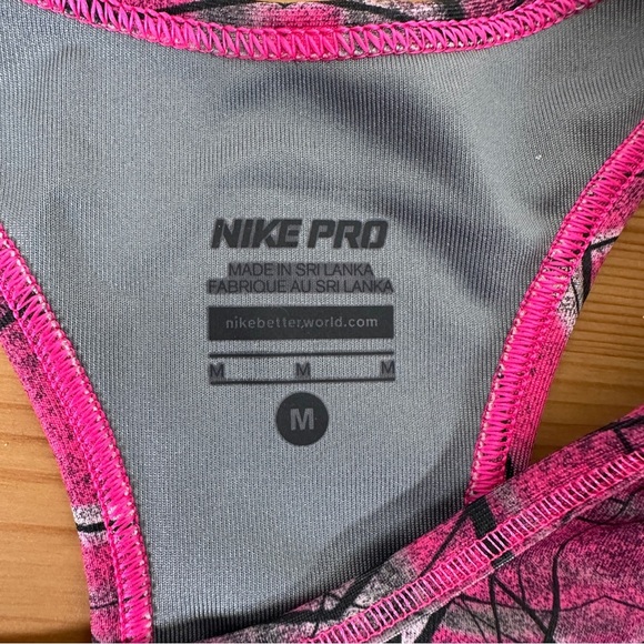 Nike Pro | Pink and Gray Sports Bra - Picture 3 of 3